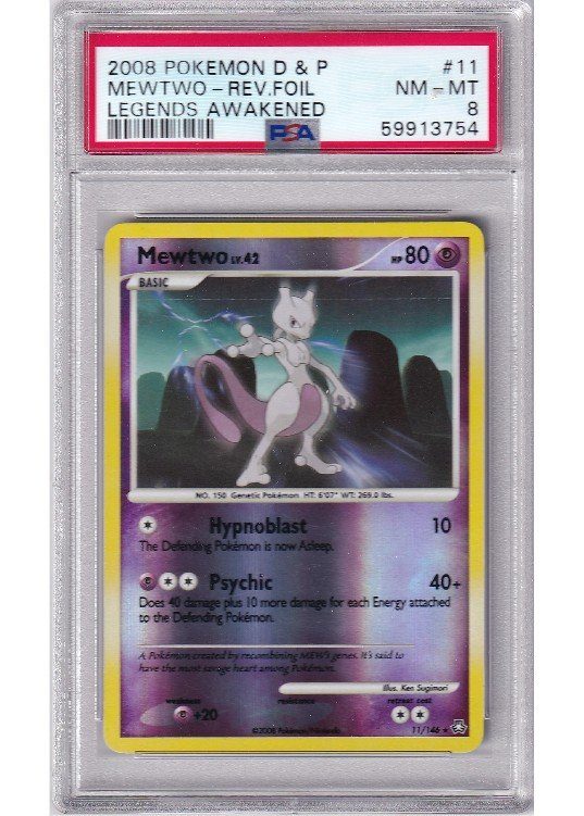 Mewtwo 11/146 Reverse Foil PSA 8