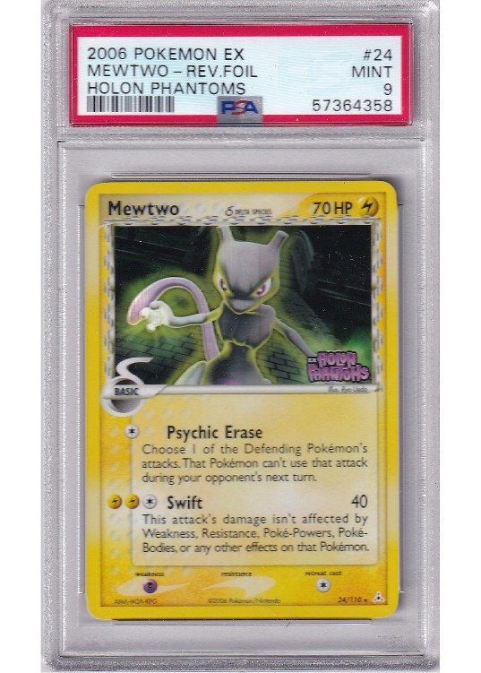 Mewtwo &delta; 24/110 Reverse Foil PSA 9