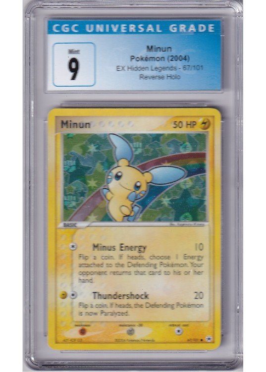 Minun 67/101 Reverse Foil CGC 9