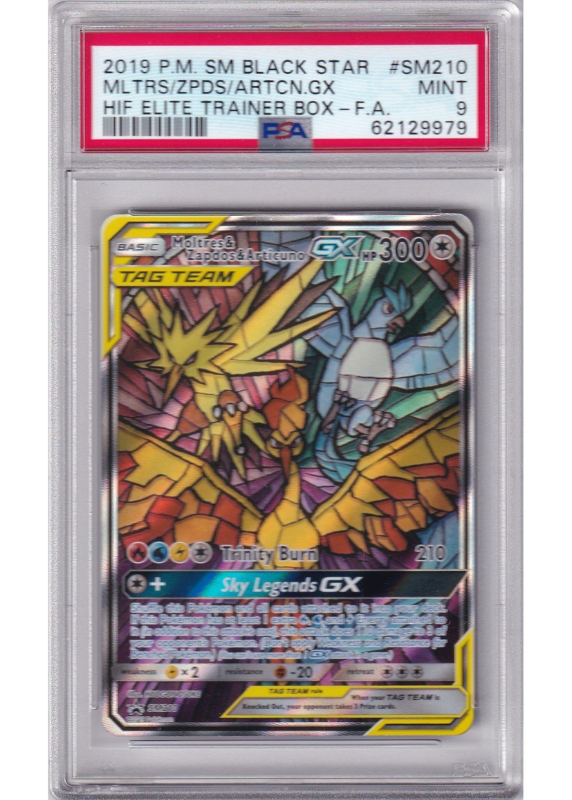 Moltres & Zapdos & Articuno GX – SM210 – PSA 9