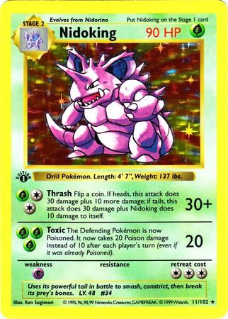 Nidoking - 11/102 - 1st Edition (Holo)