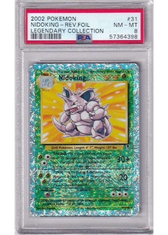 Nidoking – 31/111 – Reverse Foil – PSA 8