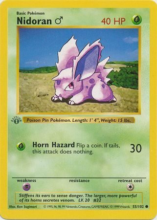 Nidoran ? – 55/102 – 1st Edition