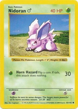 Nidoran ? – 55/102 – Shadowless