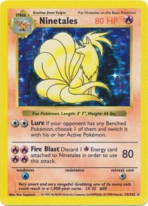 Ninetales - 12/102 - Shadowless (Holo)