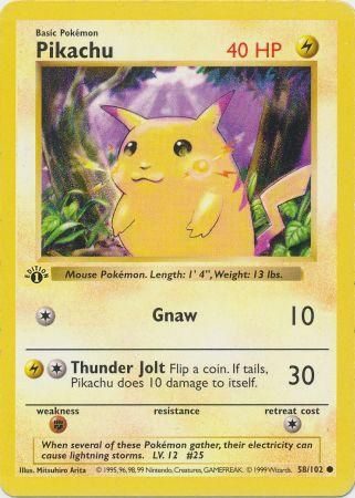 Pikachu – 58/102 – 1st Edition