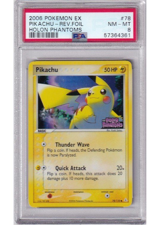 Pikachu 78/110 Reverse Foil PSA 8
