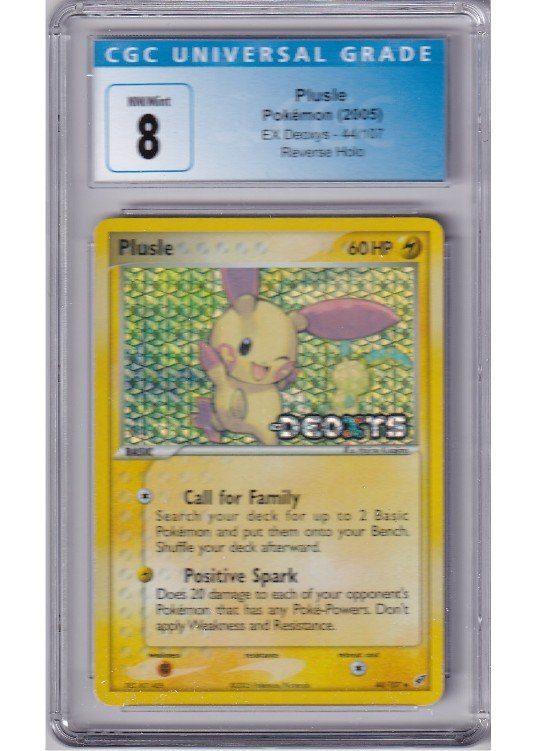 Plusle 44/107 Reverse Foil CGC 8