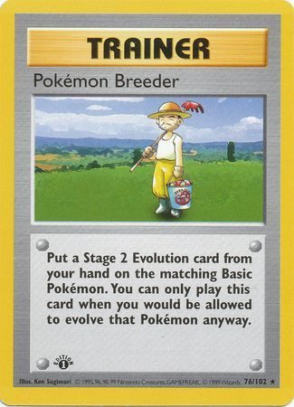 Pokémon Breeder - 76/102 - 1st Edition