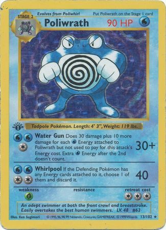 Poliwrath – 13/102 – 1st Edition (Holo)