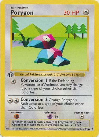 Porygon - 39/102 - 1st Edition