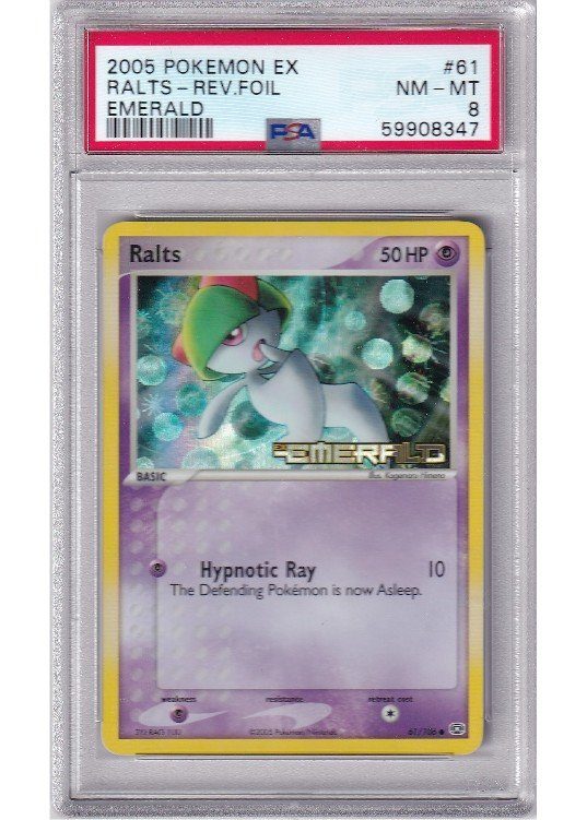Ralts 61/106 Reverse Foil PSA 8
