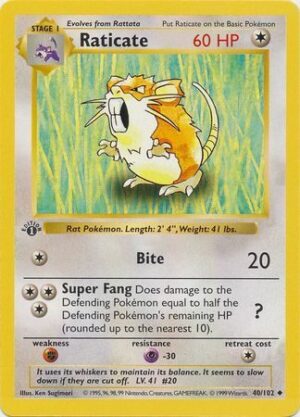 Raticate - 40/102 - 1st Edition
