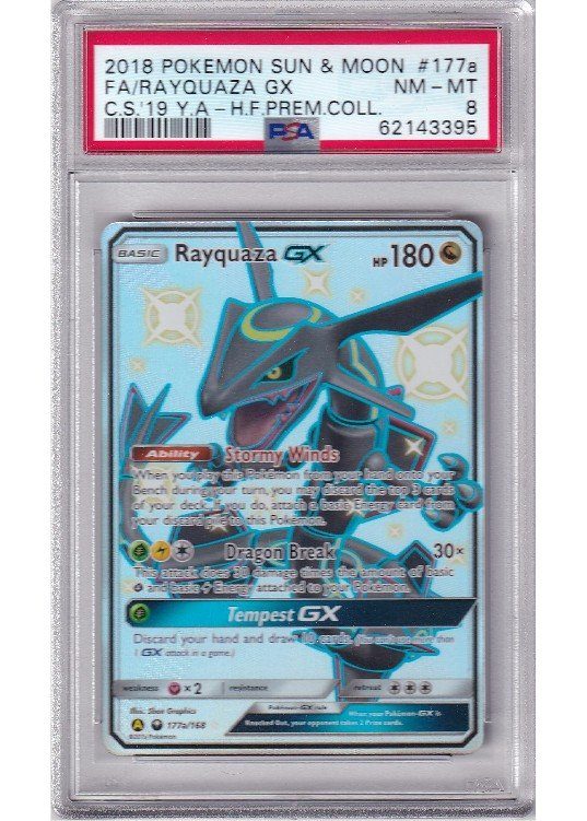 Rayquaza GX Alternate Art 177a/168 PSA 8