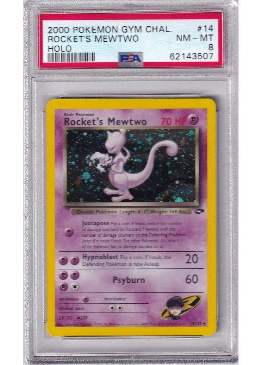 Rocket's Mewtwo 14/132 PSA 8