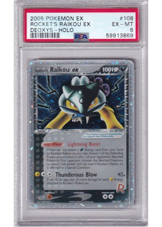 Rocket's Raikou ex 108/107 PSA 6