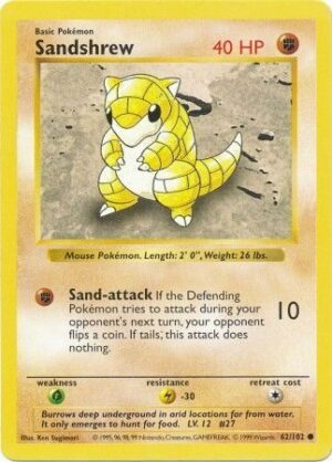 Sandshrew - 62/102 - Shadowless