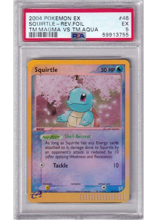 Squirtle 46/95 Reverse Foil PSA 5