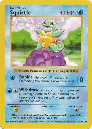 Squirtle - 63/102 - Shadowless