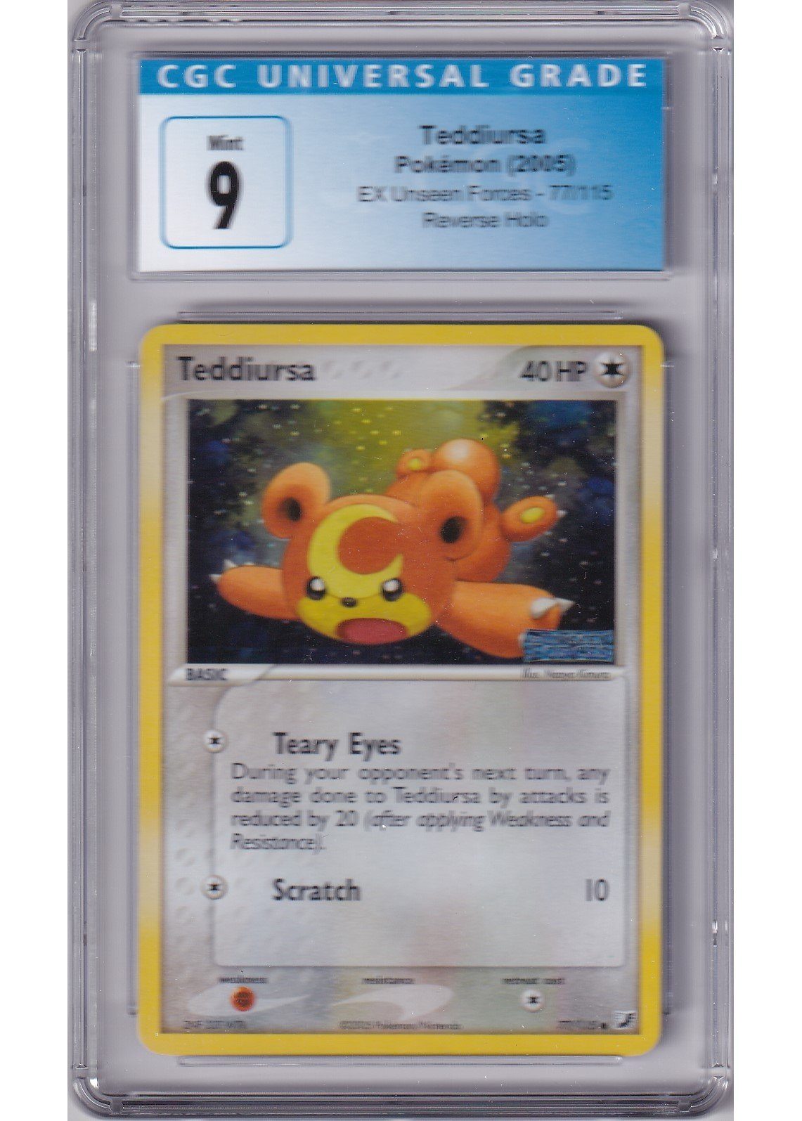 Teddiursa – 77/115 – Reverse Foil – CGC 9