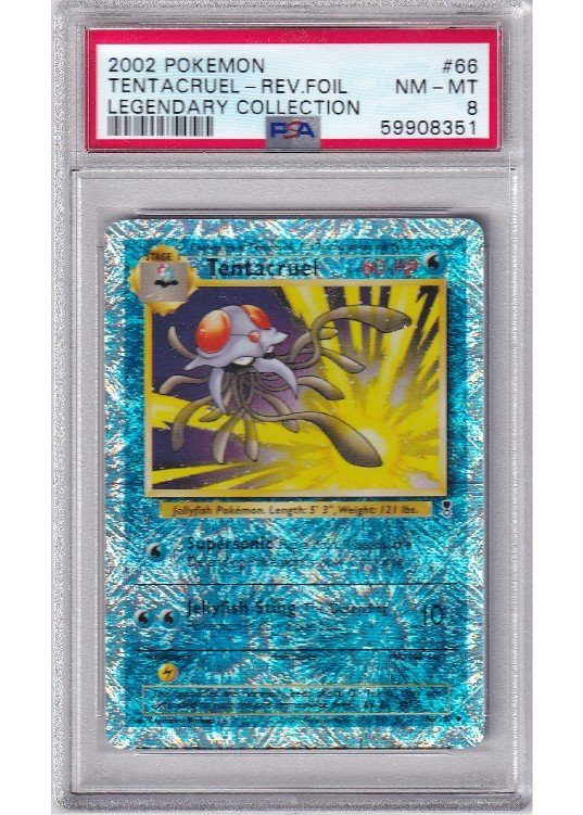Tentacruel – 66/111 – Reverse Foil – PSA 8