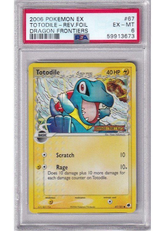 Totodile &delta; – 67/101 – Reverse Foil – PSA 6