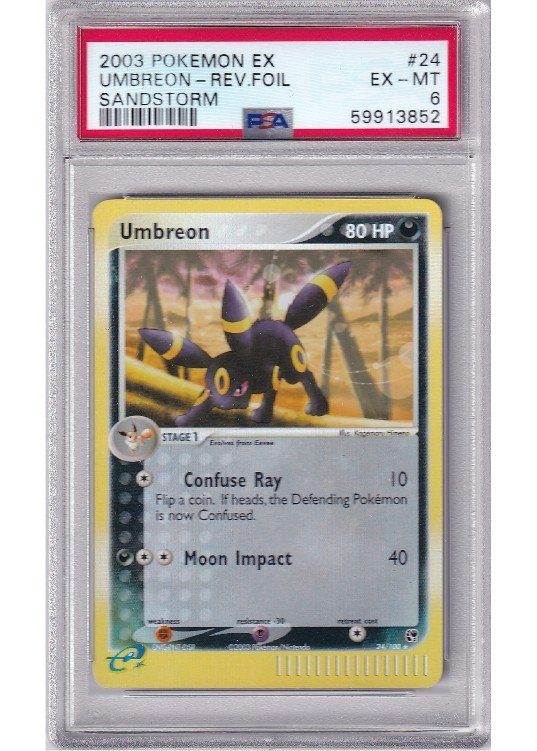 Umbreon 24/100 Reverse Foil PSA 6