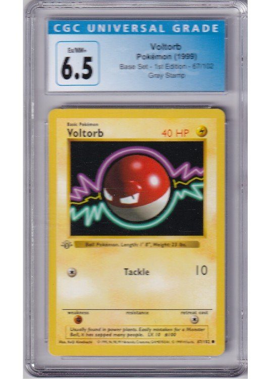 Voltorb – 67/102 – 1st Edition – CGC 6.5