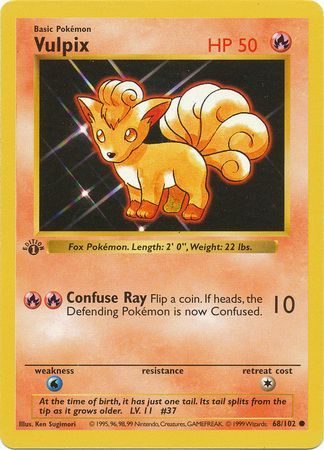 Vulpix – 68/102 – 1st Edition