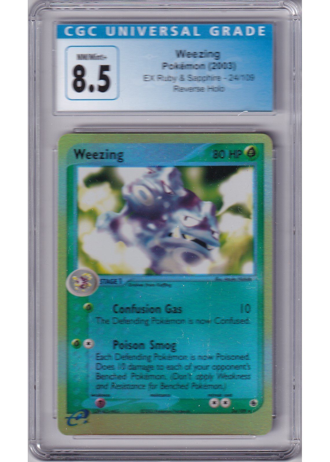 Weezing 24/109 Reverse Foil CGC 8.5