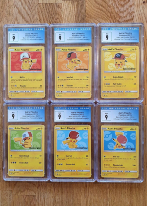 Ash's Pikachu CGC 9 Set