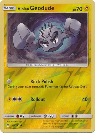 Alolan Geodude - 40/145 - Reverse