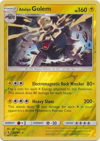 Alolan Golem – 42/145 – Reverse