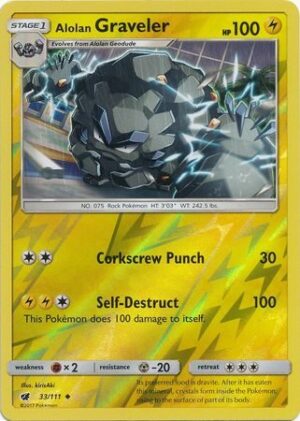 Alolan Graveler - 33/111 - Reverse