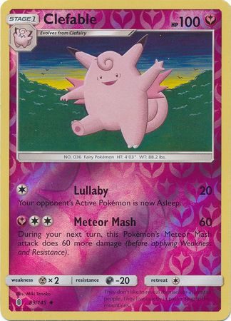 Clefable - 89/145 - Reverse