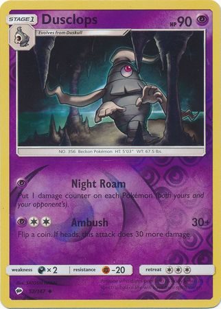 Dusclops - 52/147 - Reverse