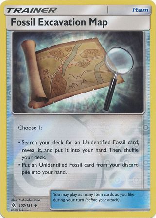 Fossil Excavation Map - 107/131 - Reverse