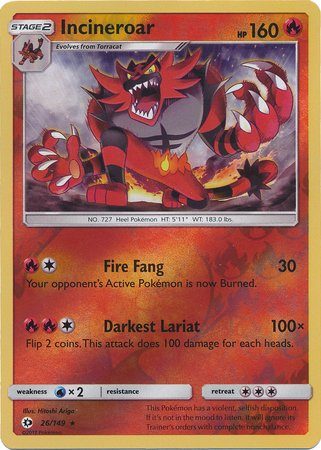 Incineroar - 26/149 - Reverse