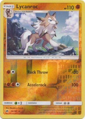 Lycanroc - 76/147 - Reverse