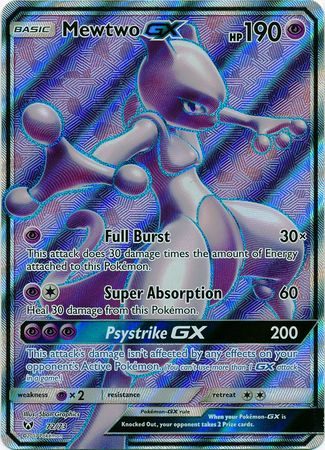 Mewtwo GX - 72/73 - Pokemon enkeltkort på Pokemons.dk