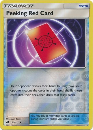 Peeking Red Card - 97/111 - Reverse