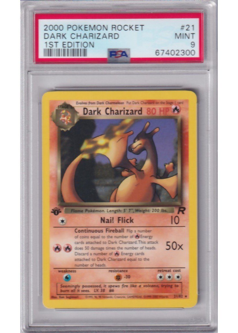 Dark Charizard 21/82 1st Edition PSA 9