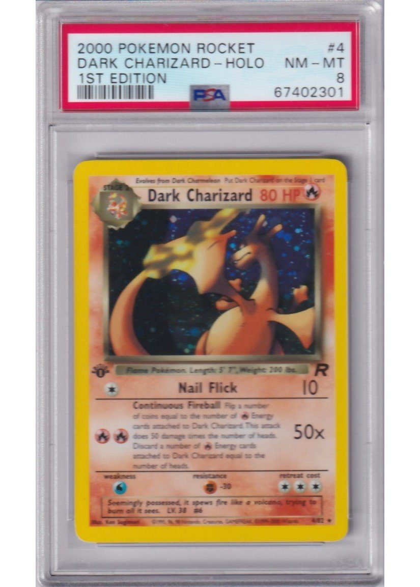 Dark Charizard 4/82 1st Edition PSA 8