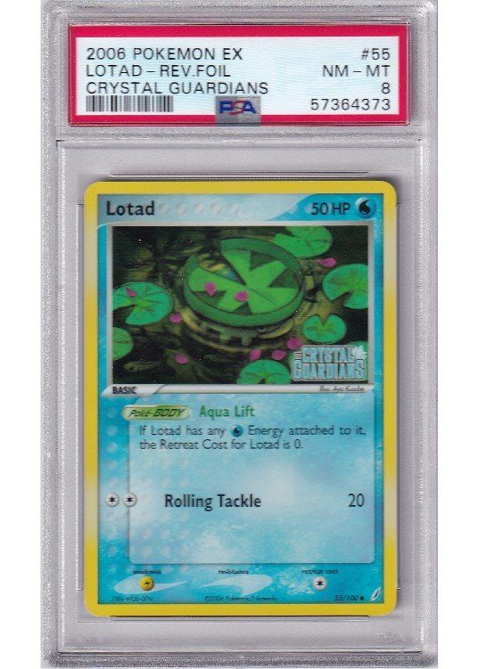 Lotad 55/100 Reverse Foil PSA 8