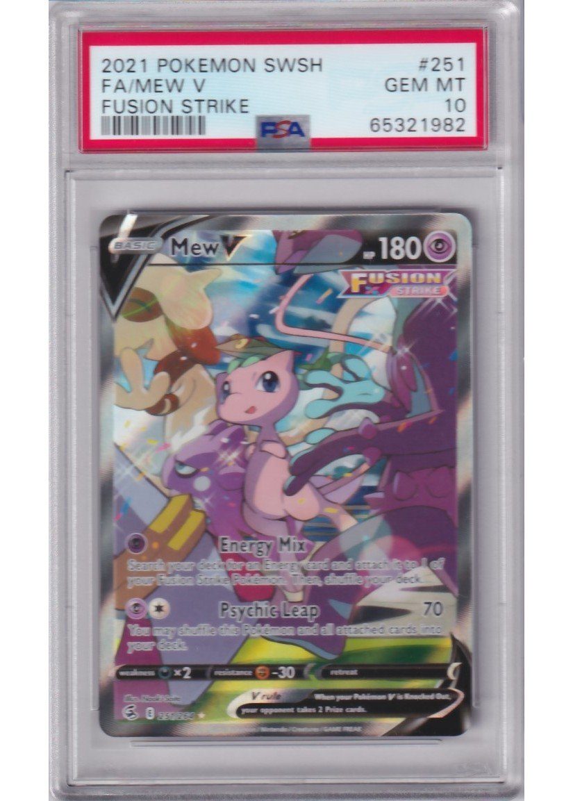 Mew V PSA 10 - Gradede pokemon kort på Pokemons.dk