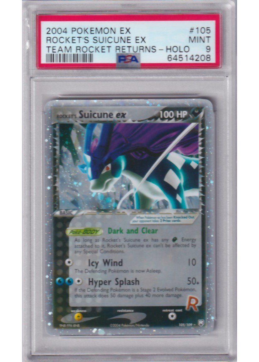 Rocket's Suicune ex 105/109 PSA 9