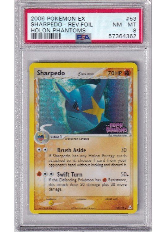 Sharpedo &delta; 53/110 Reverse Foil PSA 8