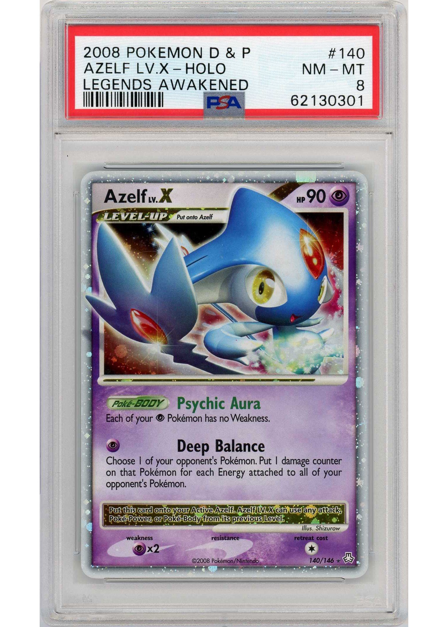 Azelf LV.X 140/146 PSA 8