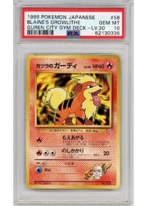 Blaine's Growlithe  No Rarity Symbol 058 PSA 10