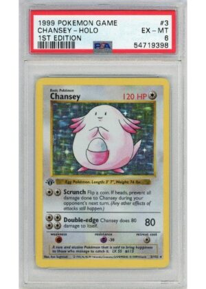 Chansey 3/102 1st Edition PSA 6